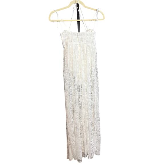 $266 For Love & Lemons Lorena Lace Bodysuit Maxi Dress XS - Picture 4 of 7